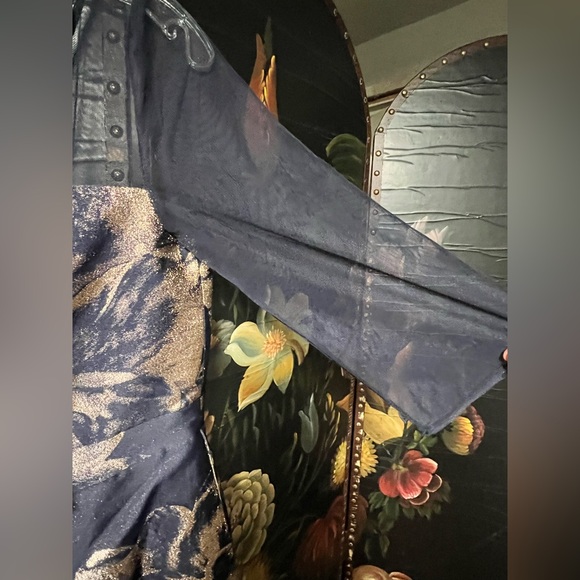 Kay Unger New York Floral Jacquard Jumpsuit, sz 14 - Picture 11 of 17